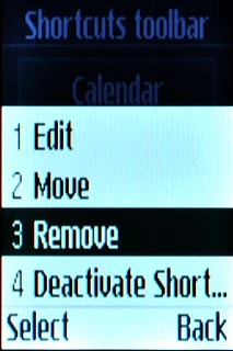 Scroll to Remove and press the Navigation key.