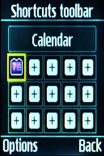 To move a display shortcut:Highlight the required shortcut and press Options.