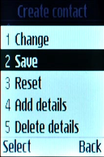 Scroll to Save and press the Navigation key.