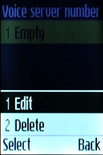 Scroll to Edit and press the Navigation key.