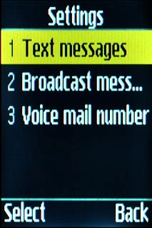 Scroll to Text messages and press the Navigation key.