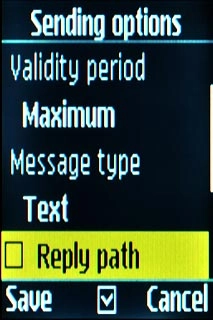 When the box next to the menu item is empty, the function is turned off.