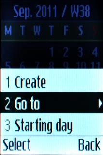 Scroll to Go to and press the Navigation key.