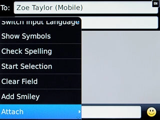Press Attach.Choose one of the following options:Insert picture, go to 4a.Insert video clip, go to 4b.Insert audio file, go to 4c.
