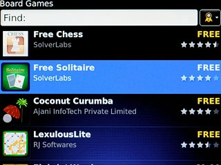 Press the required application.