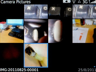 Press and hold the required picture or the required video clip until a pop-up menu is displayed.