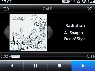 To go to the next audio file:Press arrow right.