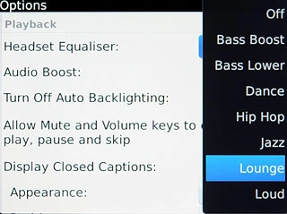Press the required sound quality.