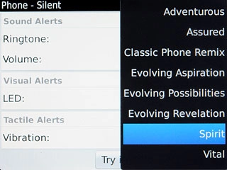 Press the required ring tone.