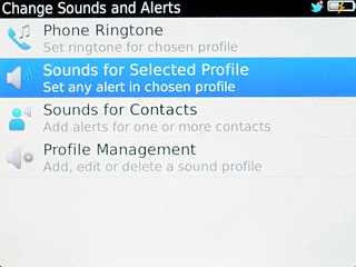 Press Sounds for Selected Profile.
