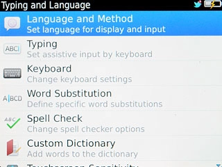 Press Language and Method.