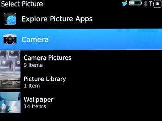 If you select Camera: