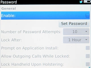 Press Enable to turn the function on or off.