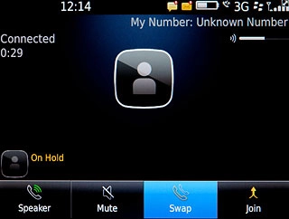 Press Swap to swap calls.