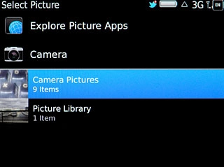 To use a saved picture:Press the required folder.