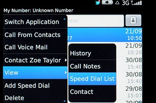 Press Speed Dial List.