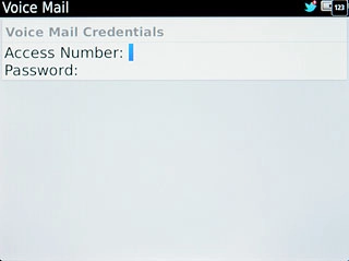 Press Access Number and press del to delete the current number, if required.Key in +61414121121 