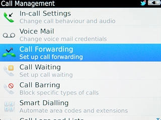 Press Call Forwarding.