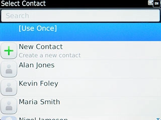 Press [Use Once].Key in +61414121121 