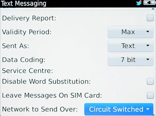 Press Network To Send Over.