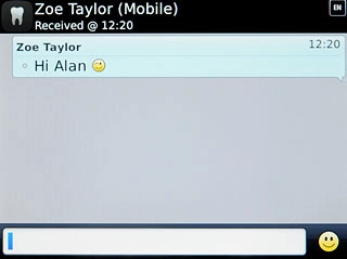 Press the text input field.Write the required text.