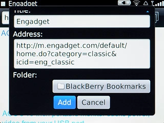 Press Add to save the bookmark.