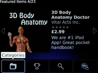 To search by category:Press the category icon.Go to the required category.