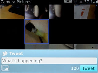 Key in text for the picture.Press Tweet.