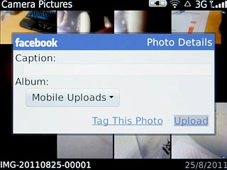 Key in text for the picture.Press Upload.