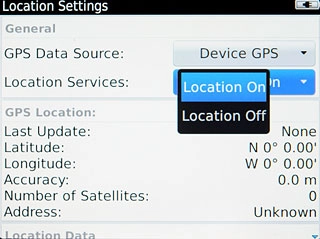 Press Location On or Location Off.