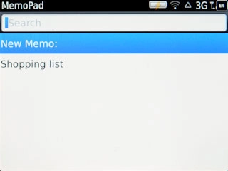 Press New Memo.Key in a name for the note.