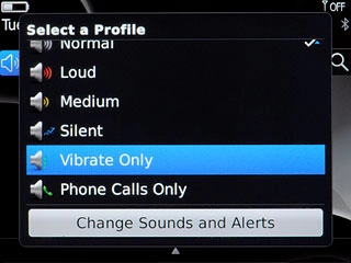 To turn on vibration:Press Vibrate Only.