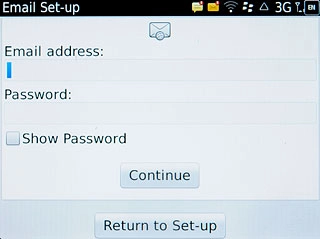 Press the field below Email address and key in your email address.