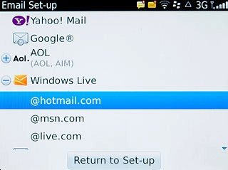 Press the required email domain.