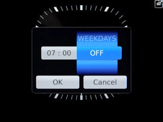Slide OFF next to the alarm time to select ON.