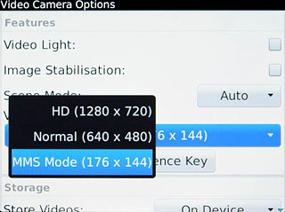 Press the required setting.