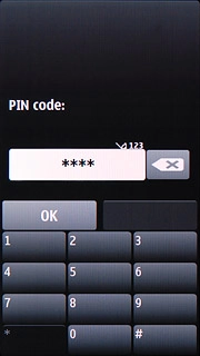Key in your PIN and press OK.