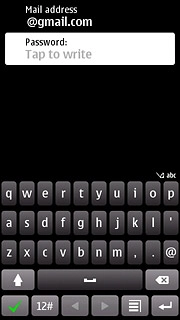 Press Mail address and key in your email address (such as name@provider.com).