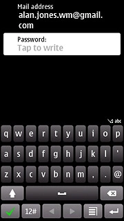 Press Password and key in the password for your email account at your email provider.