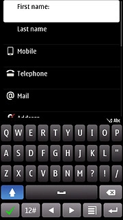 Press First name and key in the required first name.