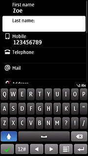 Press Last name and key in the required last name.