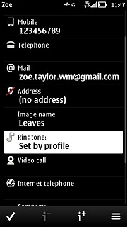 Press Ringtone.Go to the required folder.