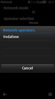 Press the required network.Your display will tell you if you've access to the network you've chosen.