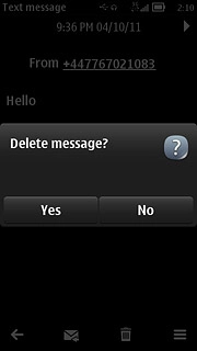 Press Yes to confirm.