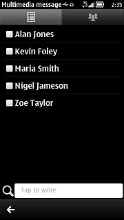 Press the required contact.