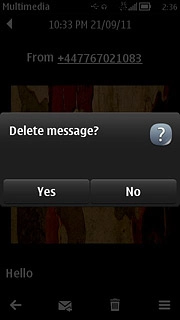 Press Yes to confirm.