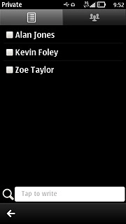 Press the required contact.