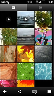 Press and hold the required picture or the required video clip until a pop-up menu is displayed.