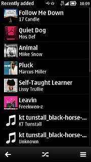 Press the required audio file.