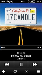 To go to the next audio file:Press arrow right.